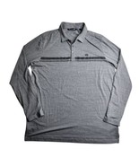 Travis Mathew Heater 2.0 Long Sleeve Polo Shirt Grey Eco Collection Size XL - $54.12 CAD