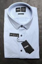 HUGO BOSS Hommes Hank Kent Voyage Slim Fit Performance Robe Extensible Shirt 41 - $64.14