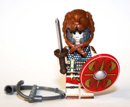 Building Block Roman Legionary With Lion Cloak and Horn soldier Minifigu... - £4.79 GBP