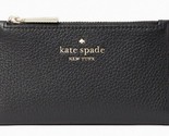 Kate Spade Leila Small Slim Bifold Black Leather Wallet WLR00395 NWT $12... - $59.39