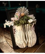 Altered Book Sculpture – Folded Face Design, Literary Art Decor, Paper P... - $31.00