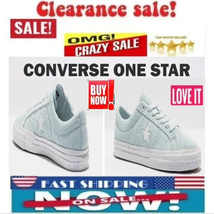 ??Converse One Star Pro Sneakers Baby Blue Corduroy Shoes???Buy Now?⬇️? - £30.81 GBP