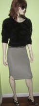 Vintage ROLAND ANDRES Women&#39;s Ladies Jewel encrusted Fur Faux Sweater Sz S  - £35.77 GBP