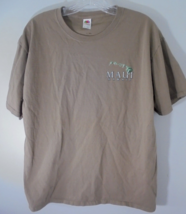Aloha Maui Hawaii Men&#39;s Size Large L T Shirt Brown Tee Island Lifestyle ... - $13.81