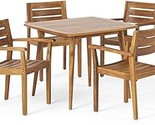 Christopher Knight Home Solomon Outdoor 5 Piece Acacia Wood Dining Set, ... - $908.99