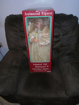 vintage christmas animated lighted Illuminated candle Angel caroler larg... - £49.84 GBP
