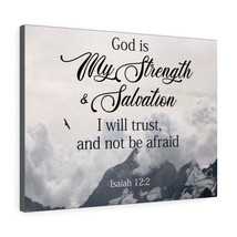  Isaiah 12:2 God is My Strength &amp; Salvation Bible Verse Canvas C - £63.93 GBP+