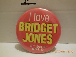 Vintage Bridget Jones Diary &quot;i Love Bridget Jones&quot; Movie Button Pin - £11.83 GBP