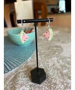 Watermelon Huggie Polymer Clay Earrings - $13.86