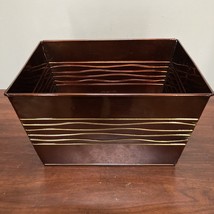 Harry &amp; David Rubbed Bronze 11.25&quot; Rectangle Box Metal Basket Gift Home ... - $34.64