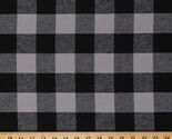 Gray Black Buffalo Plaid Flannel 1.75" Check Fabric By the Yard -- D279.23 - $8.49