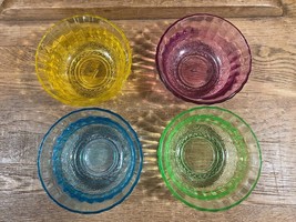 Set of 4 Studio Silversmiths Studio Everyday Renaissance Colours Glass Bowls  - £57.21 GBP