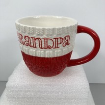 Hallmark Grandpa Name Textured Sweater Design Coffee Cup Mug Christmas R... - £13.47 GBP