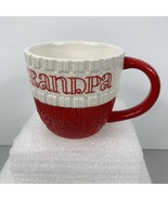 Hallmark Grandpa Name Textured Sweater Design Coffee Cup Mug Christmas R... - £13.22 GBP
