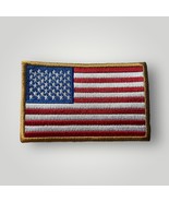 USA Flag USA Shoulder Sleeve Patch 4&quot;&quot; Gold Embroidered Trim-
show origi... - £20.52 GBP