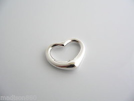 Tiffany &amp; Co Peretti Silver Open Heart Pendant Charm Gift Love 1 inch  - £124.74 GBP
