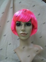 Hot Pink Babe Wig 20s Funky Flapper Bob Chicago Roaring Neon Rave Party ... - $244.08 MXN