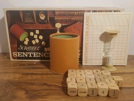 Scrabble Sentence Cube Game 1971 - Complete Vintage  - $15.83