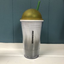 Starbucks Chiseled Ombre Cold Cup Yellow Dome Lid Travel Tumbler To Go 16 Oz - £13.44 GBP