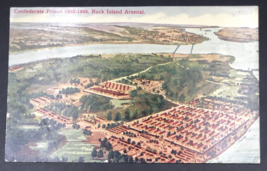 1911 Confederate Prison Rock Island Arsenal IL Postcard Receipt Modern Woodman - £16.68 GBP