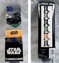 Star Wars Crew Socks 6 Pair Mens Size 8-12 Yoda Darth Vader Death Star Chewbacca - £19.50 GBP