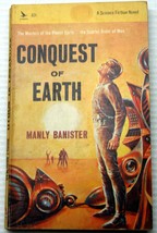 Vintage 1964 Manly Banister mmpb Airmont 1st print CONQUEST OF EARTH red v blue - £9.34 GBP