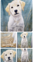 Yellow Labrador Retriever Puppy James Hautman Fleece Throw Blanket Northwest Co - £26.14 GBP