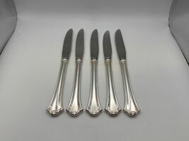 Set of 5 Reed &amp; Barton Silverplate FRENCH CHIPPENDALE Place Knives - $94.99