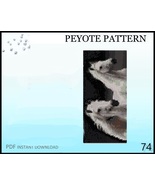 Delica Bead Peyote Pattern No.74 - Two White Horses Seed Beads Bracelet - - £2.47 GBP