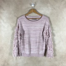 NEW YORK &amp; COMPANY Marled Fringe Flair Sleeve Sweater SMALL - $14.68