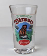 Penninger Barwurz Australian Shot Glass Grizzly Bear Bar Ware Advertising - $14.84