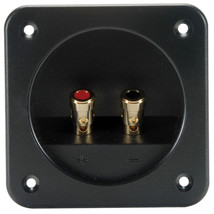 Square Speaker Terminal 4&quot; Gold Spring-Loaded - £23.48 GBP