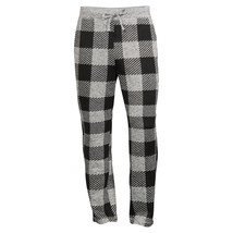 George Men&#39;s Buffalo Plaid Sweater Pants, Grey Heather Plaid Size 3XL/3X... - $19.79