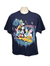 Mickey Unlimited Florida Mens Large Blue TShirt Mickey Minnie Donald Daisy Goofy - £11.82 GBP