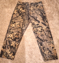 Wrangler Authentic Jeans Mossy Oak Camo Reinforced Knees Size 36x29 - £19.38 GBP