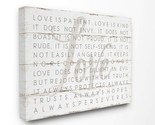 The Stupell Home Dcor Collection Love Is Patient Grey on White Planked L... - $45.99