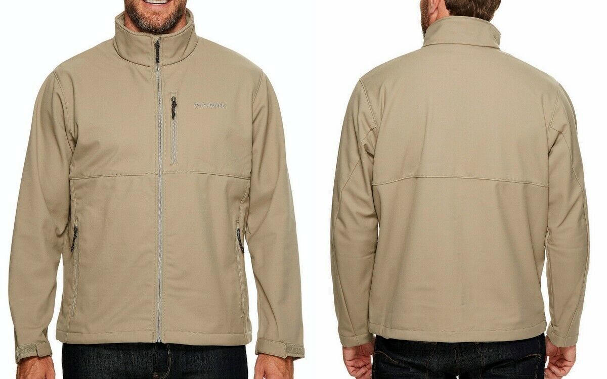 Columbia Ascender Men's Softshell Jacket Big & Tall Water Wind Resistant, Tusk