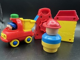 Vintage Fisher Price Little People Lot Construction And McDonalds Clock Ronald - $6.89
