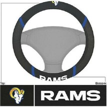 NFL Los Angeles Rams Embroidered Mesh Steering Wheel Cover by FanMats - £19.73 GBP