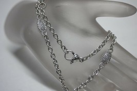 Judith Ripka Necklace Oval Link Diamonique Cubic Zirconia Necklace .925 Silver - £121.36 GBP