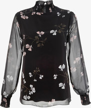 ANISTON Selected Black Long Sleeve Blouse UK 18 PLUS (fm6-12) - £38.27 GBP