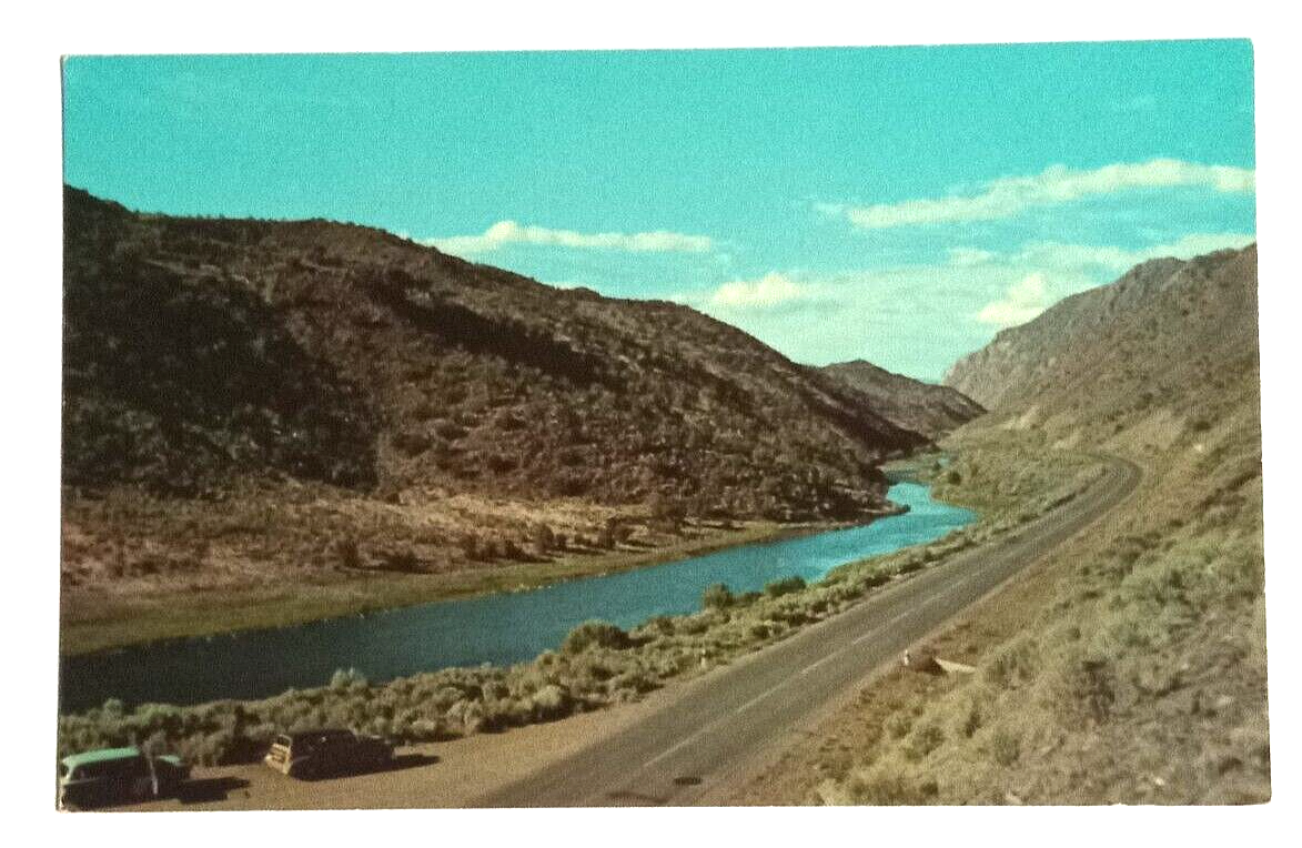 Rio Grande River Scenic Highway Santa Fe New Mexico NM Curt Teich Postcard 1955 - $3.99