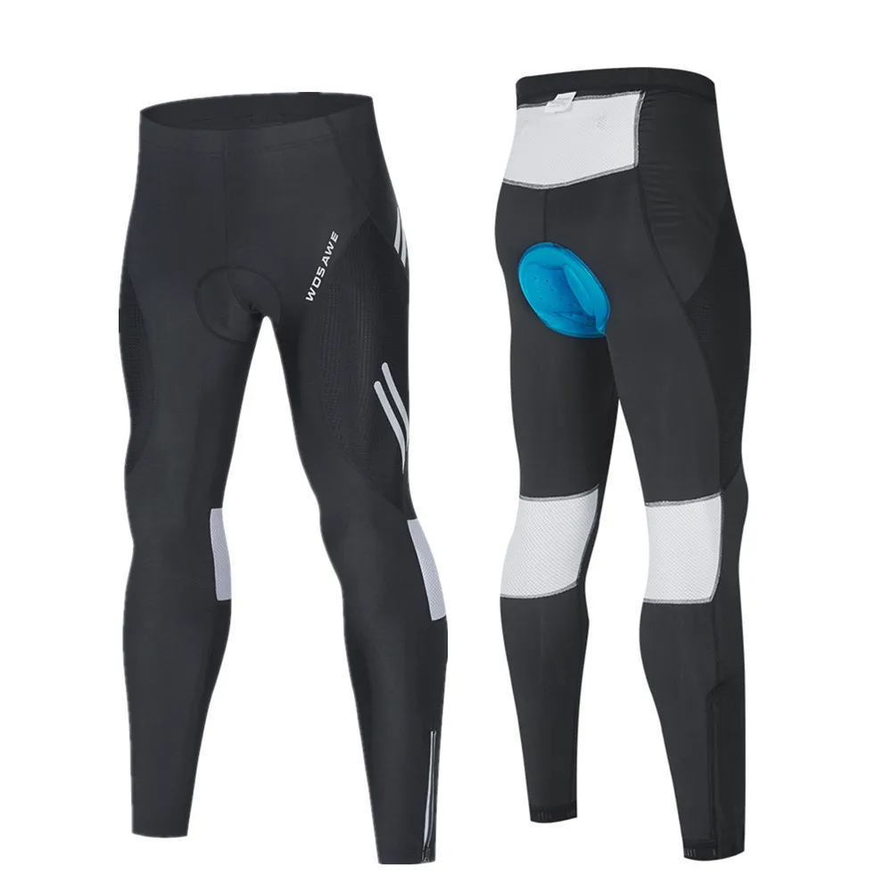 WOSAWE Men&#39;s Cycling Calf-Length Reflective Pants Bike Tights Clothing 3D Gel Pa - £119.04 GBP