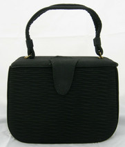 1950&#39;s Evening Bag~Classic-Black Cloth Cover Bag~Vintage-Nostalgia - A Treasure - £39.12 GBP