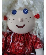 Unique Rag Doll muneca de trapo Fabric Doll Handmade - $101.55 CAD