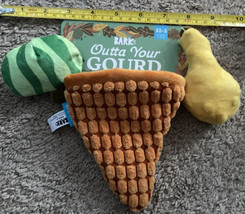 Bark Box DOG TOY 3 in 1 Outta Your Gourd Squeak Crinkle Size XS-S 0 to 20 Lbs - £11.99 GBP