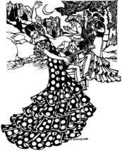 Folkwear Flamenco Dance Dress Practice Skirt Dancer #140 Sewing Pattern ... - £17.28 GBP