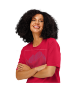 Unisex Organic Ribbed Neck T-Shirt – The Rhythm (Red) - €47,37 EUR