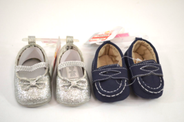 Carter&#39;s Just One You Newborn Baby Shoes American Girl Doll NWT Loafers Sparkly - £15.14 GBP