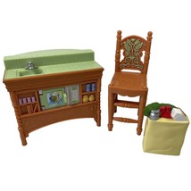 FisherPrice Loving Family Dollhouse Kitchen Bar Counter Stool Tall Chair Grocery - £12.47 GBP